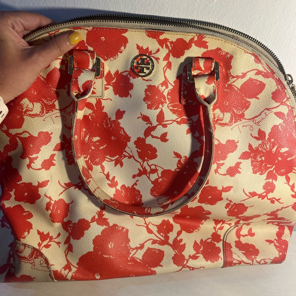 Tory Burch Red Leather Bag